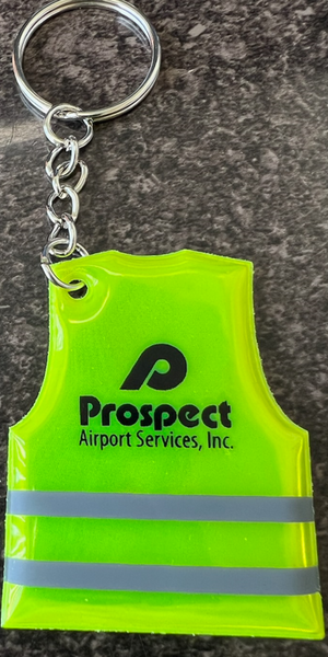 Key Chain Safety Vest with Black Logo