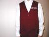 Economy Vest / Burgundy with Silver Logo