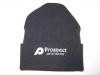 Hat- Cuffed Knit Cap/Black with Silver Logo