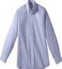 Men's Long Sleeve Pinpoint Oxford-Shirt- Blue / Black Logo