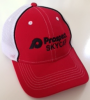 Hat-Prospect Baseball Cap - Red/Black/White - Black Skycap Logo