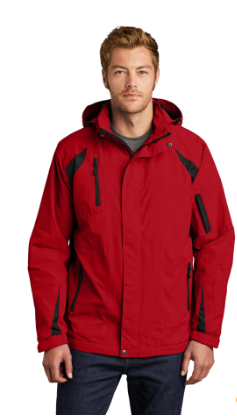 All Season Jacket-Red with Black trim and Black Logo