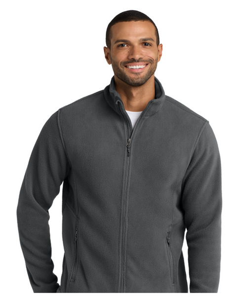 Men's Fleece Jacket -  Iron Grey-with Silver Logo