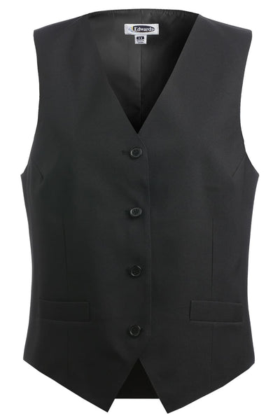 Women's Black Vest with Silver Prospect Logo