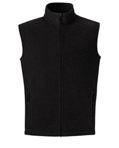 Fleece Vest Black / Silver Logo