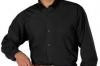 Men's Long Sleeve Button Down Collar Shirt - Poplin / Black