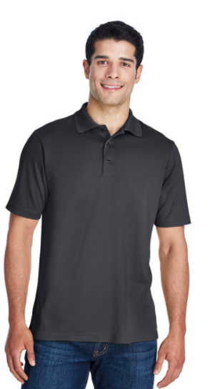 Short Sleeve Carbon Polo with Silver Logo