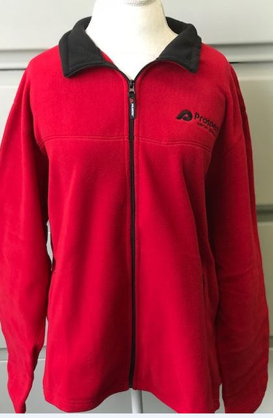 Fleece Jacket / Red with Black Trim and Logo