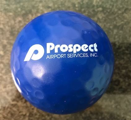 Golf Ball Stress Reliever-With Prospect Logo in White