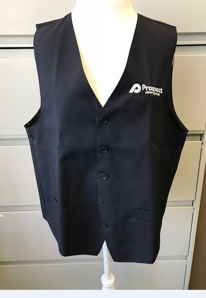 Men's Economy Vest / Navy Blue with Silver Logo