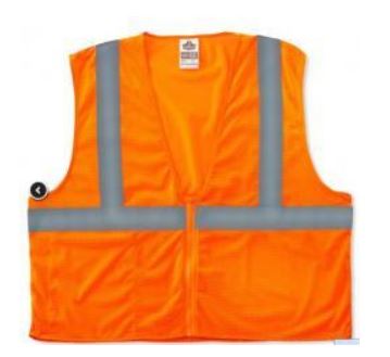 Safety Vest-Orange with Pockets/Logo and Manager