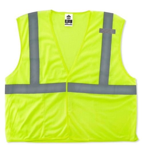 Safety Vest Lime-Blank NO pockets