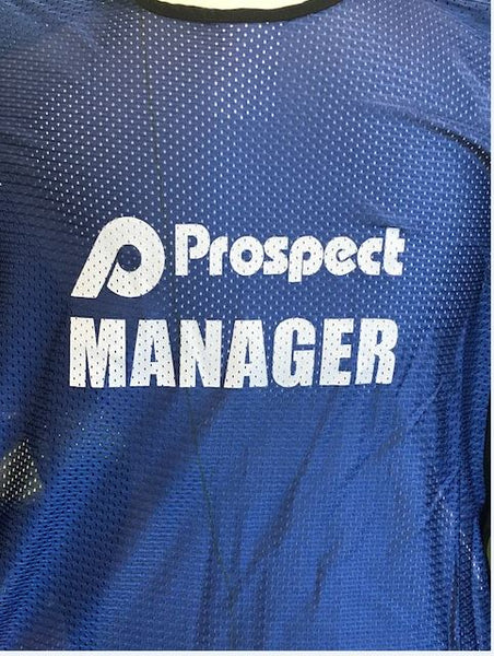 Vest - Blue with White Prospect Manager on back