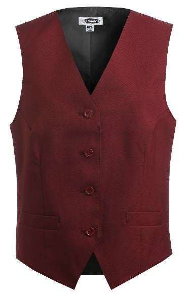 Women's Burgundy Vest with Black Prospect Logo