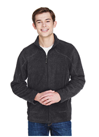 Men's Fleece Jacket Charcoal Grey-with Silver Logo