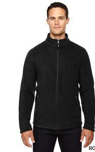 Men's Fleece Jacket-Black with Silver Logo