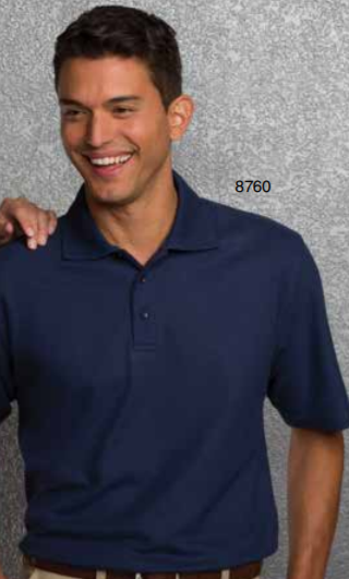 Short Sleeve Polo - Black  with Silver Logo