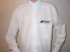 Men's Long Sleeve Button Down Oxford Shirt-White w/Logo