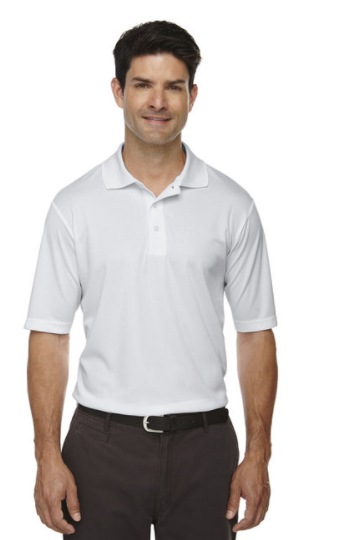 Short Sleeve Platinum Polo with Black Logo