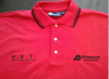 Red Pique Polo with Black Stripe on Collar & Cuffs with SRT Logo