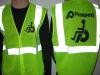 Safety Vest - Lime - Wheelchair Logo & Front