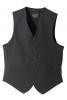 Men's Charcoal Wool/Polyester Vest with Silver Logo