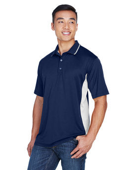 Men's Cool & Dry Sport Two-Tone Polo - Navy with White Logo